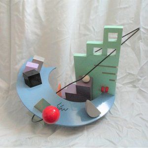 Signed 1980s BOB STIMMEL URBAN REVERIE Modern Sculpture Art Abstract